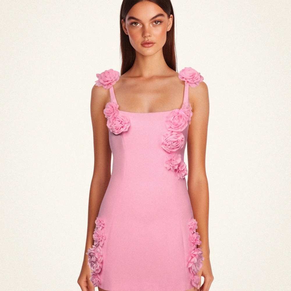 JW PEI Pink Floral Mini Dress